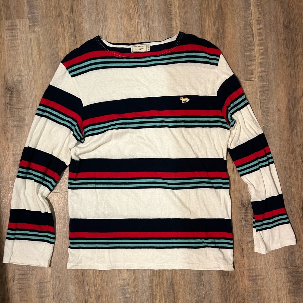 Maison Kitsune linen cotton blend t shirt